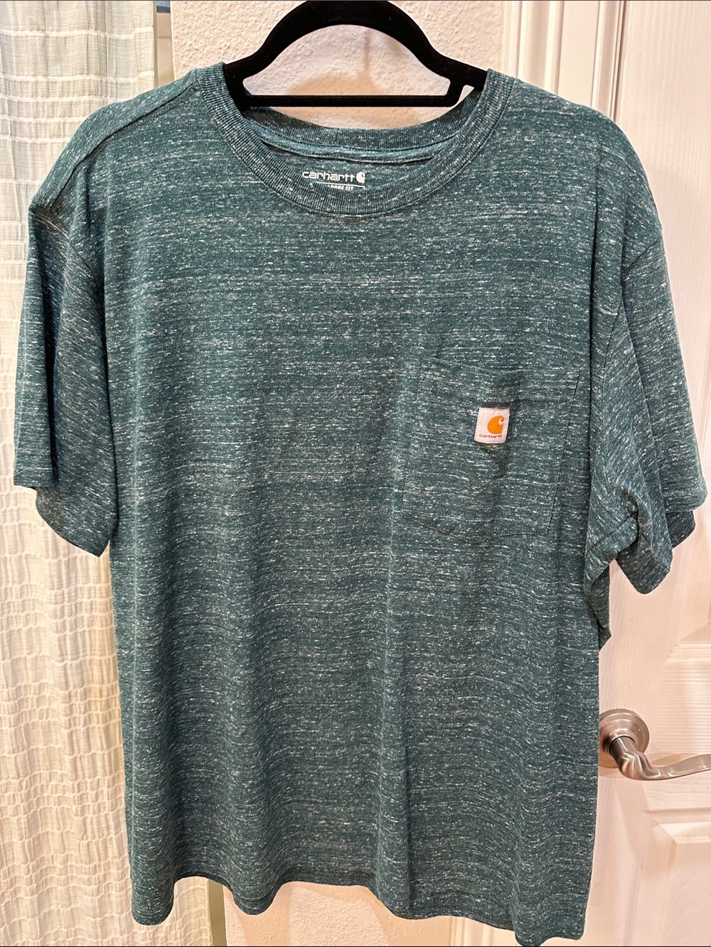Carhartt Short-Sleeve Pocket Tee in Heather Teal